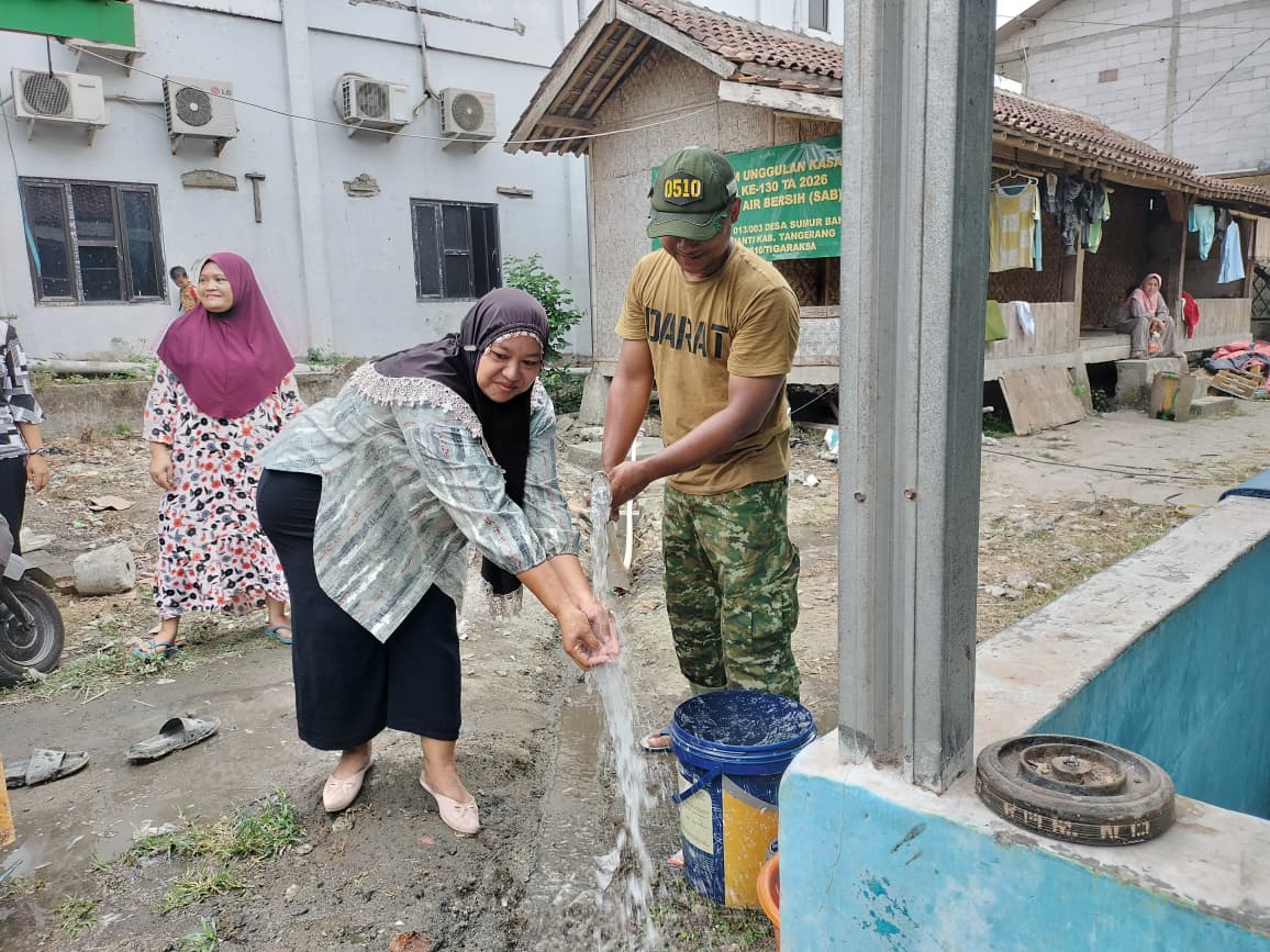 Hasil TMMD Mulai Dirasakan, Sarana Air Bersih Permudah Aktivitas Santri Ponpes An-Najiyah
