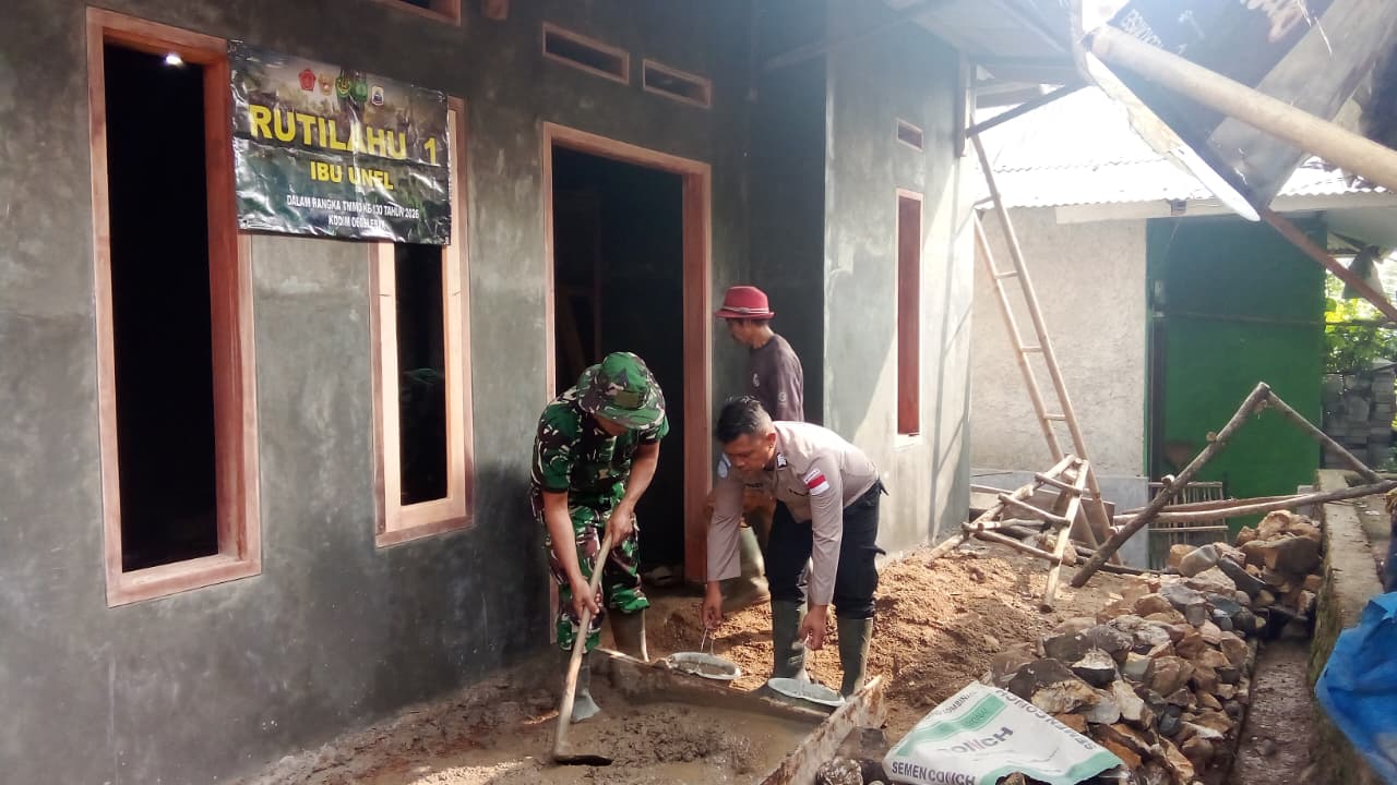 TNI dan Warga Citorek Kerja Keras, Proyek Rutilahu Hampir Rampung