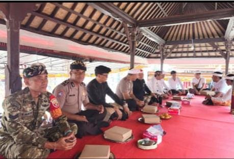 Kolaborasi TNI, Polri, dan Pecalang Amankan Tradisi Ngusaba di Desa Serai