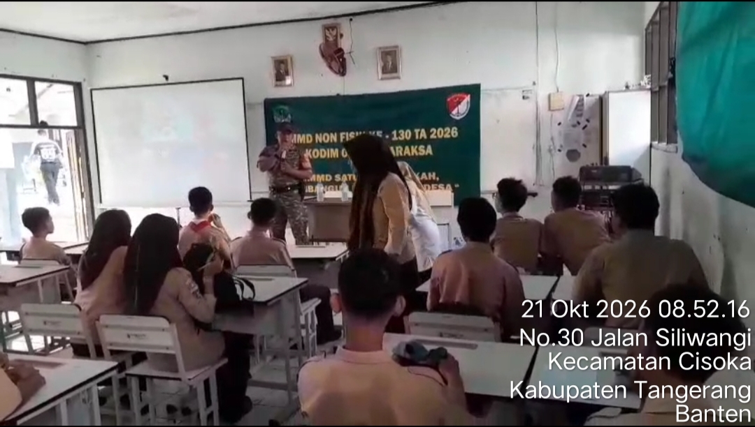 TMMD ke-130 Kodim 0510/Tigaraksa Berikan Edukasi Pertanian Hidroponik kepada Siswa SMA Negeri 8 Kabupaten Tangerang