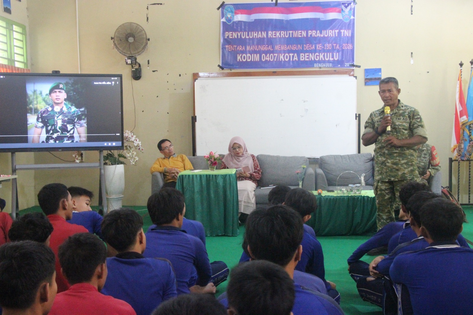 Tingkatkan Kualitas SDM, Satgas TMMD ke-130 Kodim 0407/Kota Bengkulu Gelar Program Nonfisik