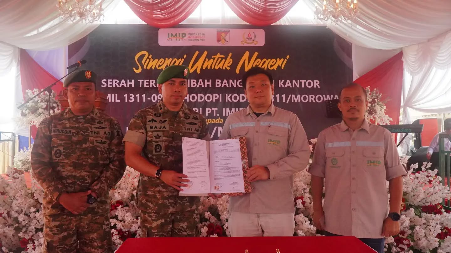Dandim Morowali Terima Hibah Gedung Koramil Bahodopi dari PT IMIP, Sinergi TNI dan Dunia Usaha Perkuat Keamanan Wilayah