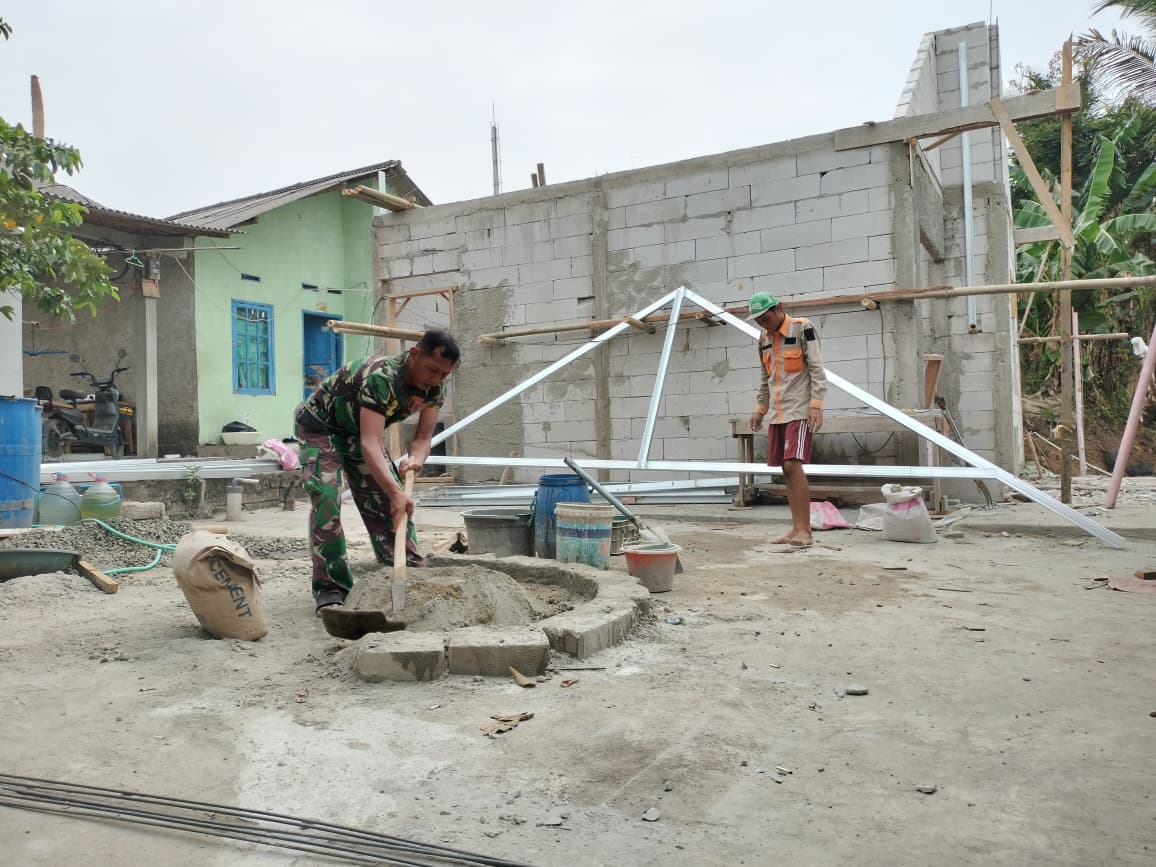 Pembangunan Rumah Ibu Sukesti oleh Satgas TMMD, Wujudkan Hunian Layak