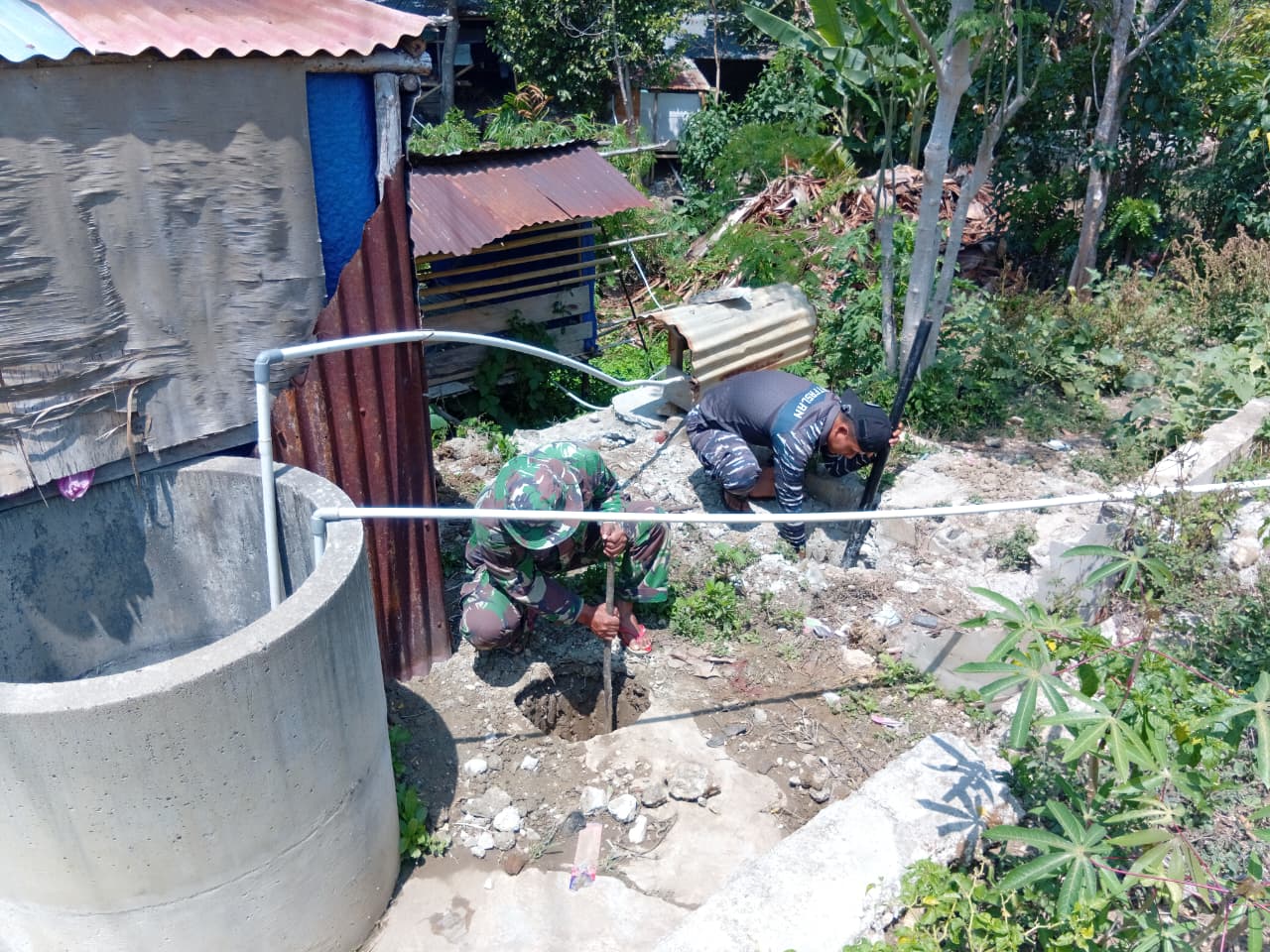 Pembangunan Sumur Bor untuk Kesejahteraan Masyarakat Pamona oleh Satgas TMMD