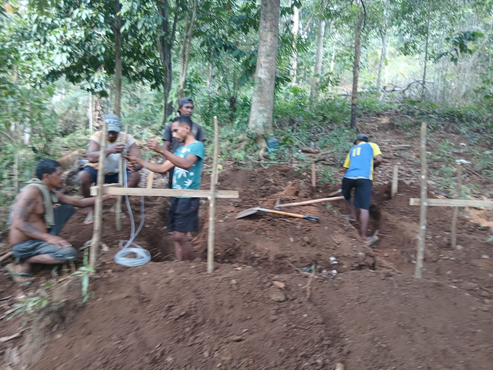 Pembangunan Awal Reservoir Air oleh Satgas TMMD ke-130