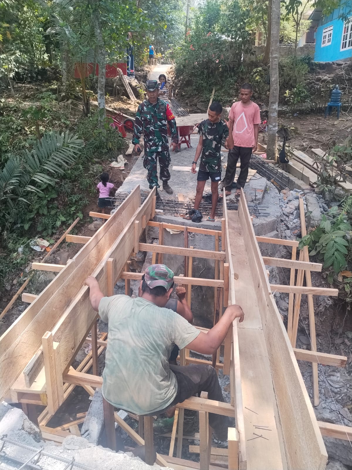 Pembangunan Reservoir 3 oleh Satgas TMMD Kodim 1504/Ambon