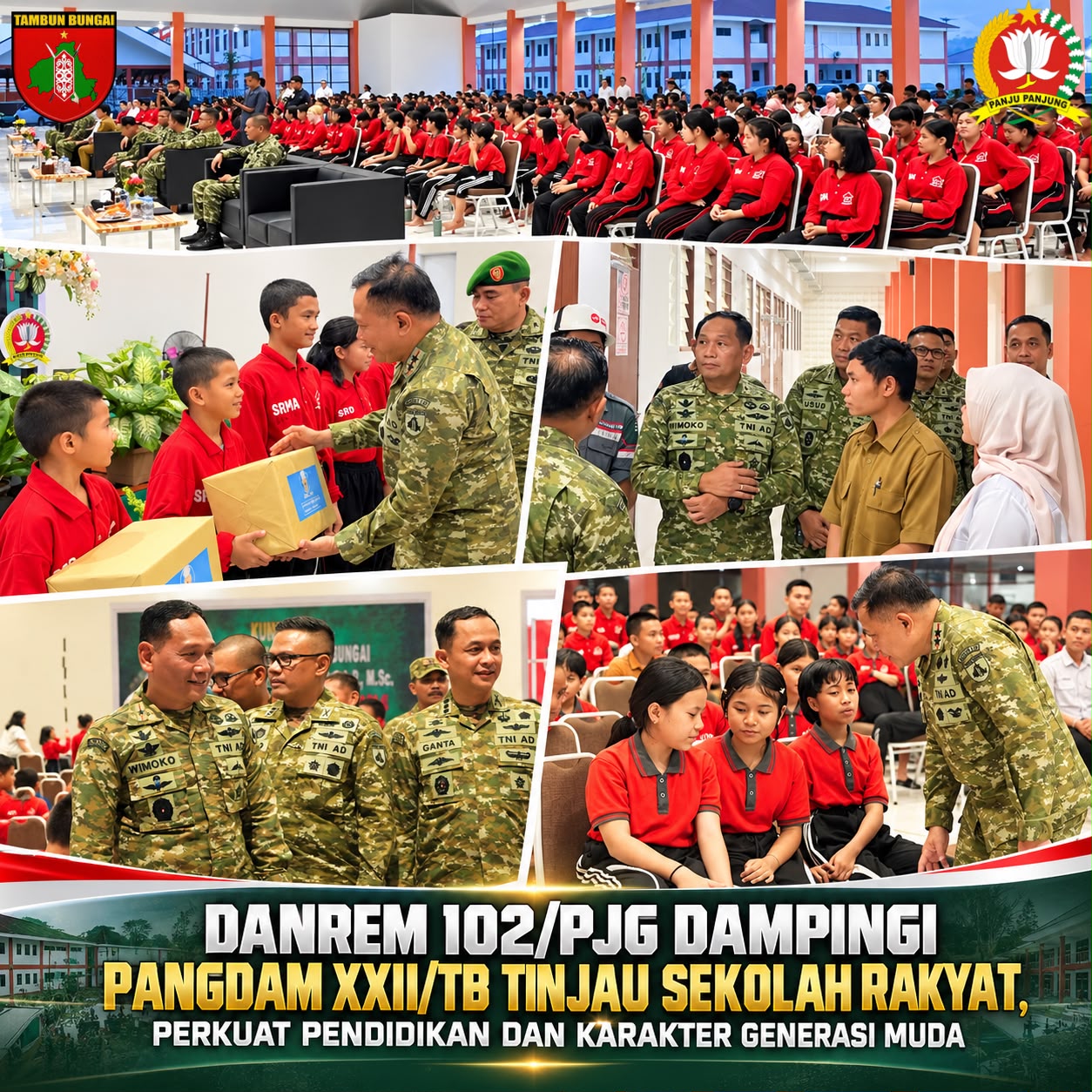 Kunjungan Pangdam dan Danrem: Menguatkan Pendidikan Karakter di Sekolah Rakyat