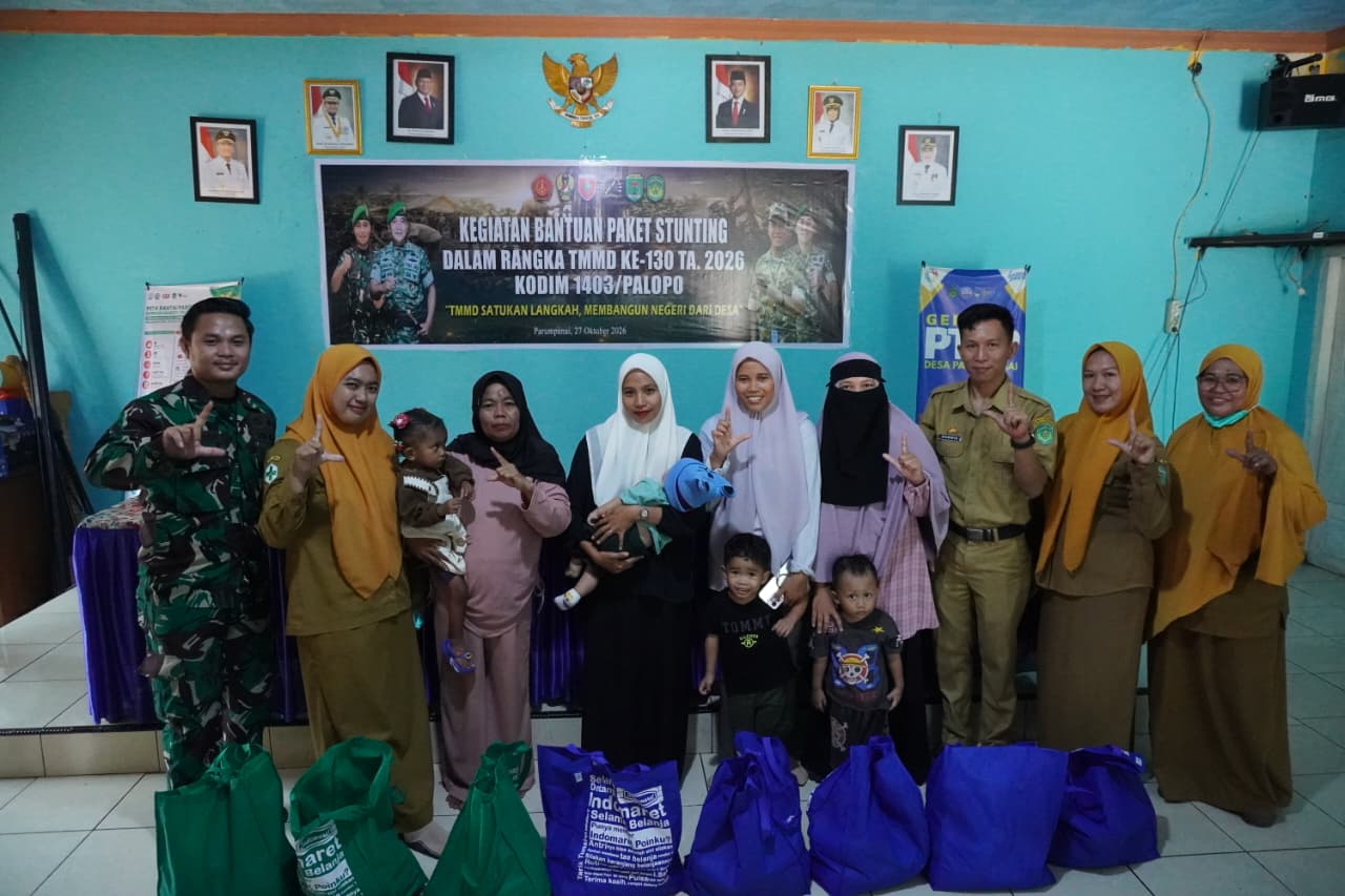 Kodim 1403/Palopo Distribusikan Paket Nutrisi untuk Ibu dan Anak di Parumpanai