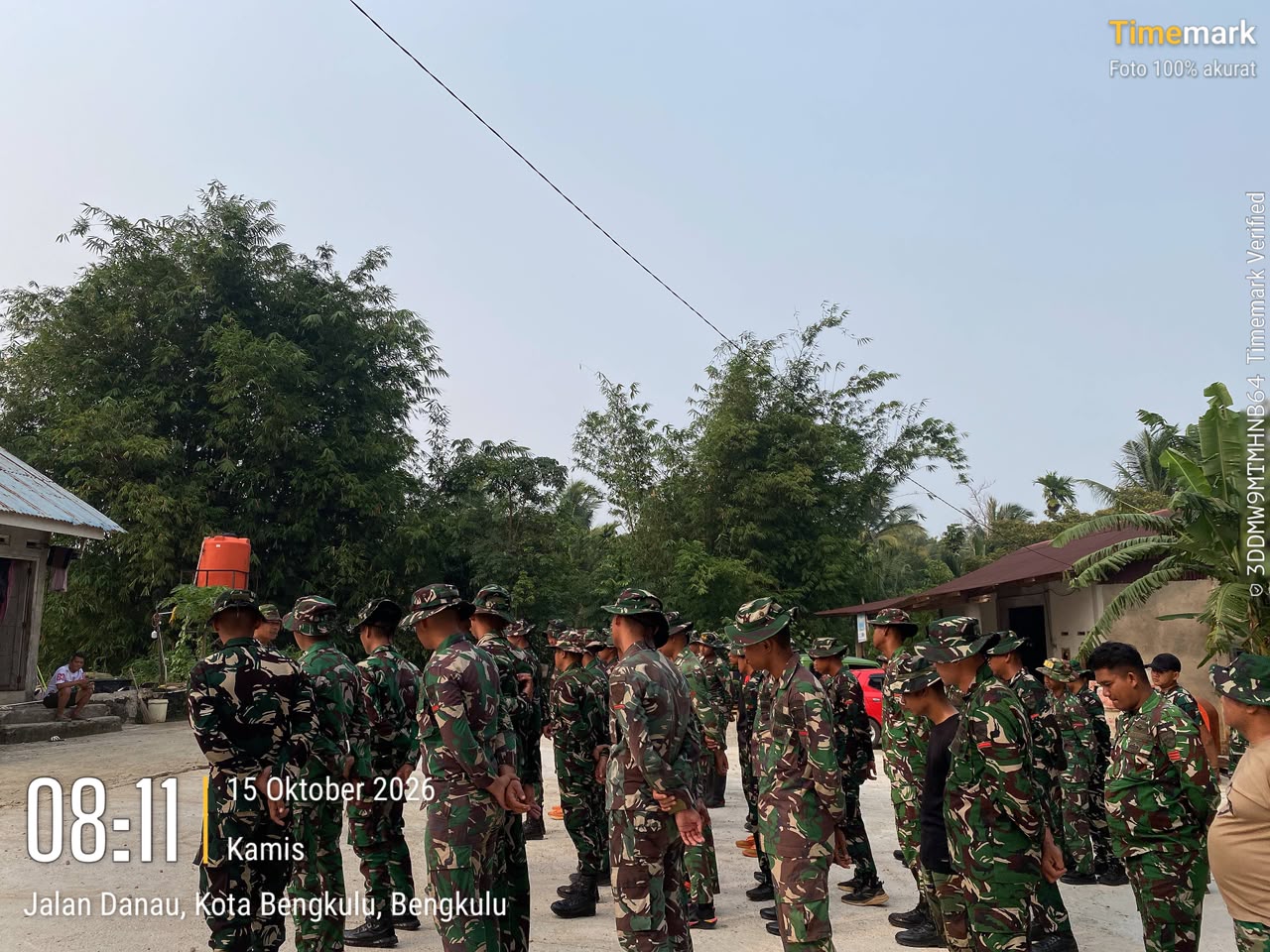 Apel Pagi Jadi Penguat Semangat, Danki TMMD ke-130 Kodim 0407/Kota Bengkulu Pimpin Doa Sebelum Kerja