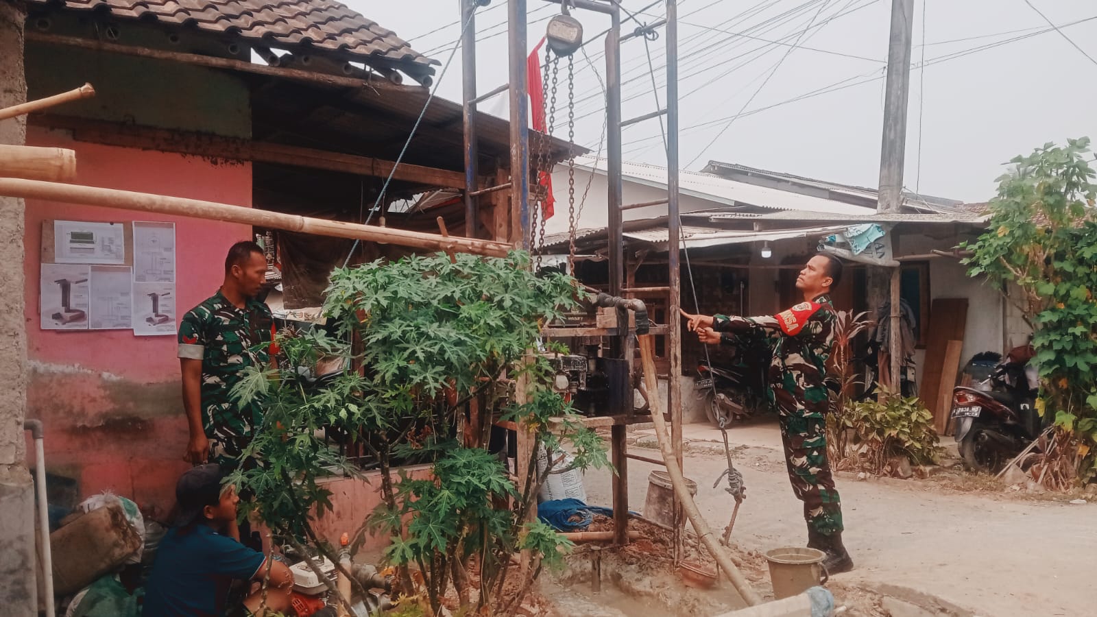 Satgas TMMD ke-130 Kodim 0510/Tigaraksa Memulai Pengeboran untuk Ketersediaan Air Bersih