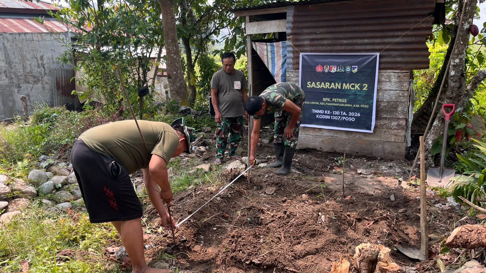 Implementasi Program TMMD ke-130 di Poso: MCK untuk Bapak Petrus
