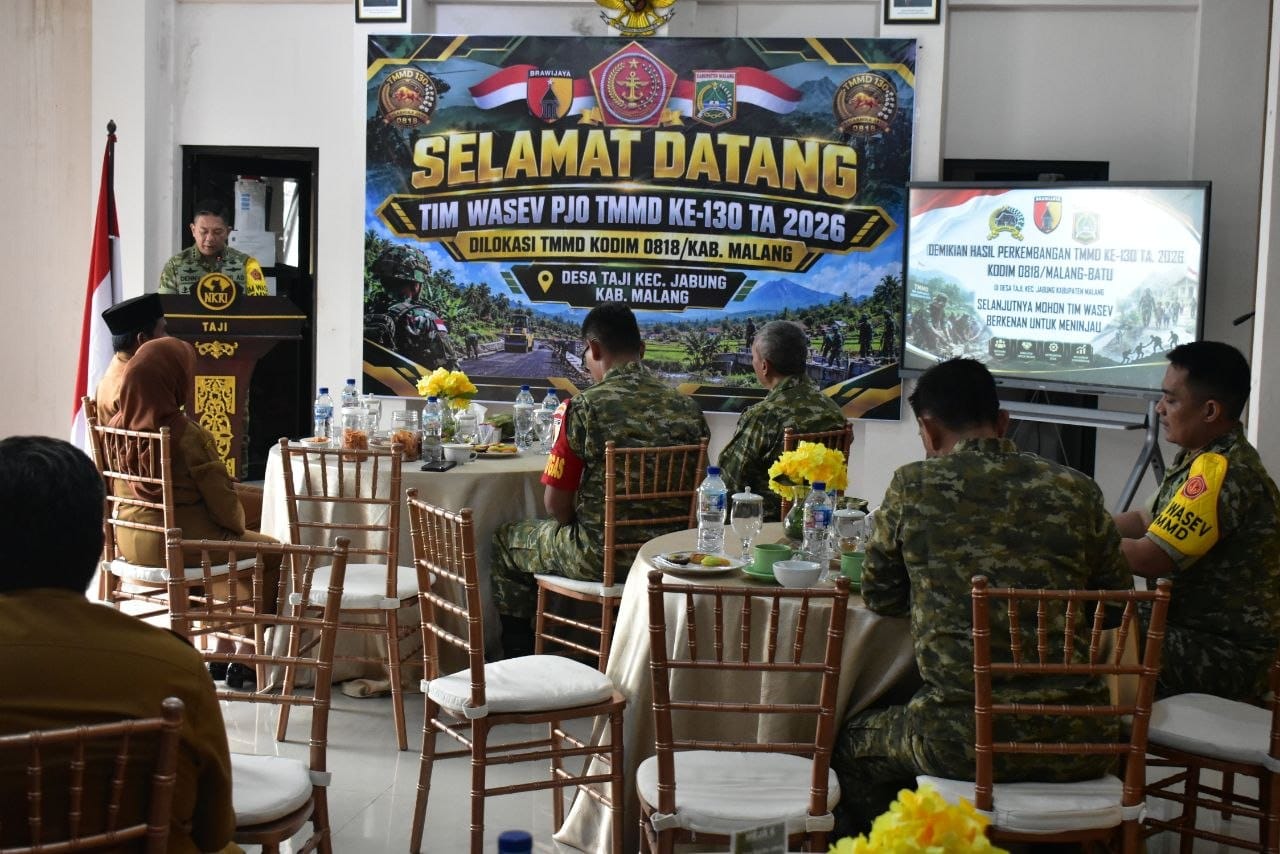 Tim Wasev Tinjau Progres TMMD Ke-130 di Desa Taji