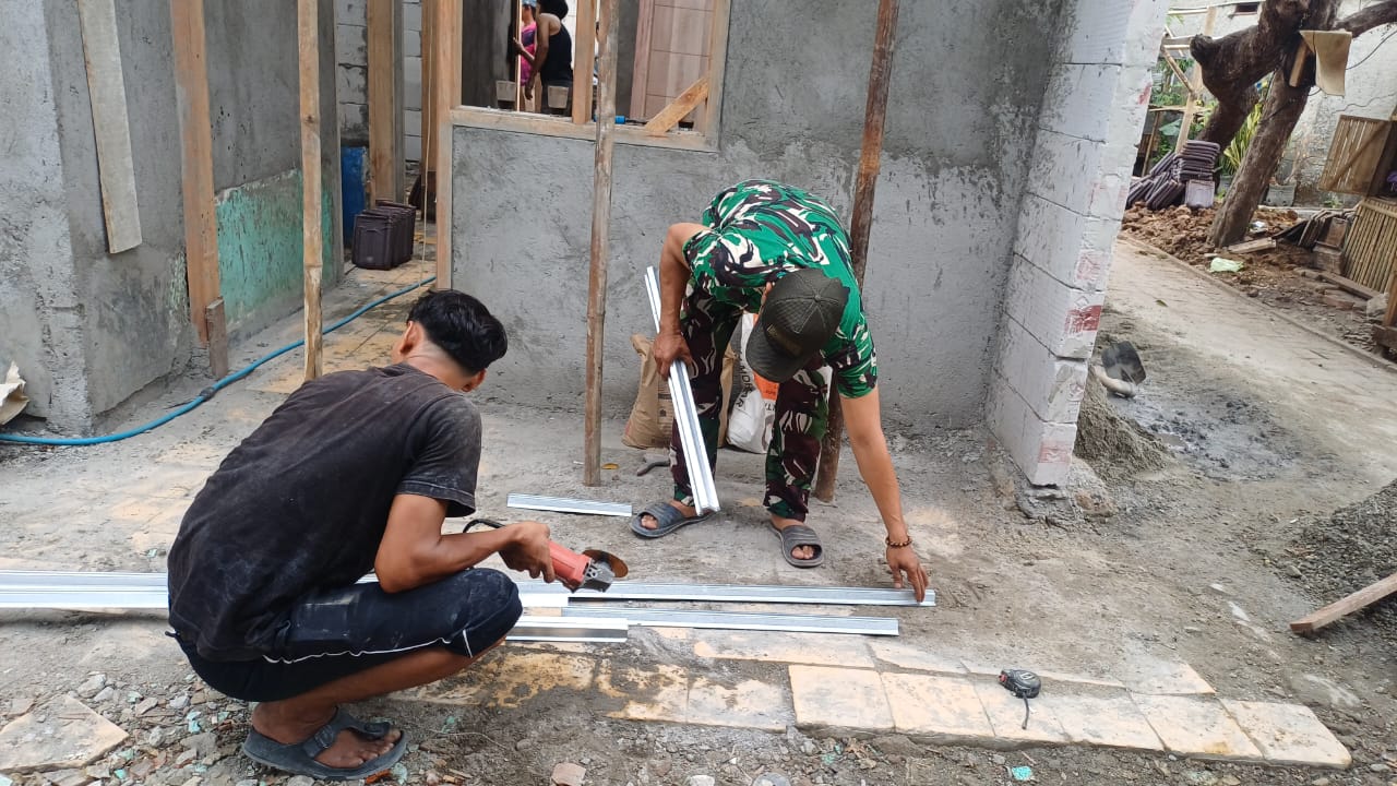 RTLH Bapak Nasir Jadi Sasaran Fisik TMMD ke-130 Kodim 0510/Tigaraksa