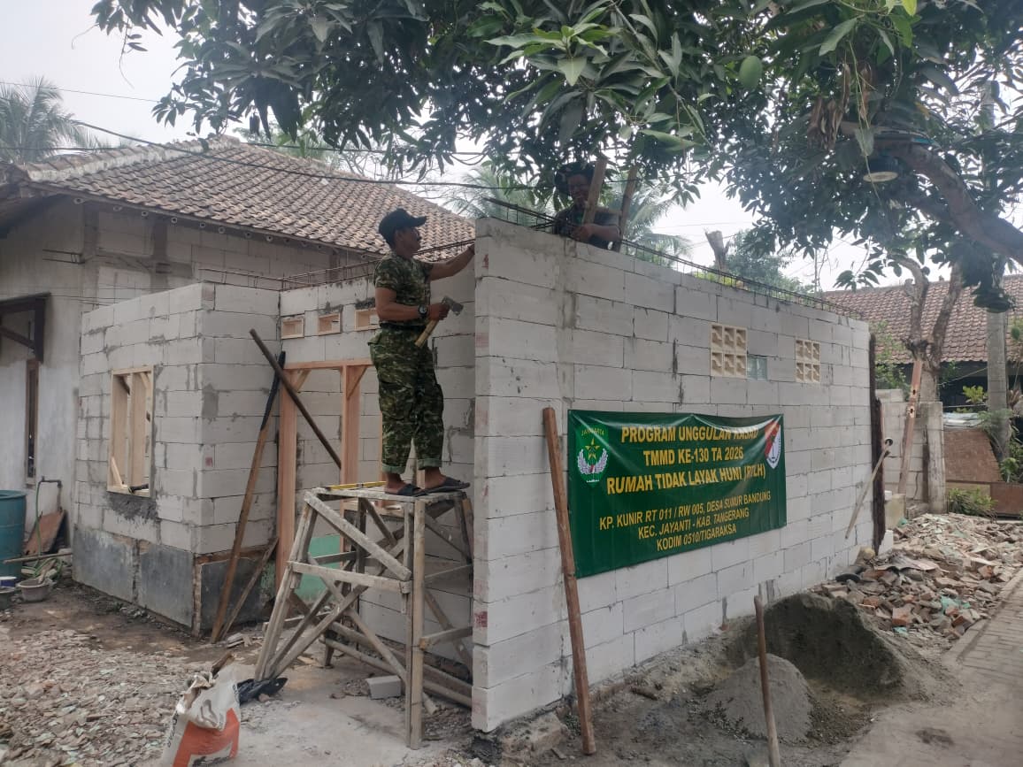 TNI Akselerasi Pembangunan Hunian Sehat Bagi Warga Tigaraksa