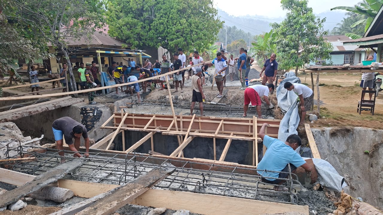 Jembatan Garuda Merah Putih di Posi-Posi Masuki Tahap Pengecoran Kepala Jembatan