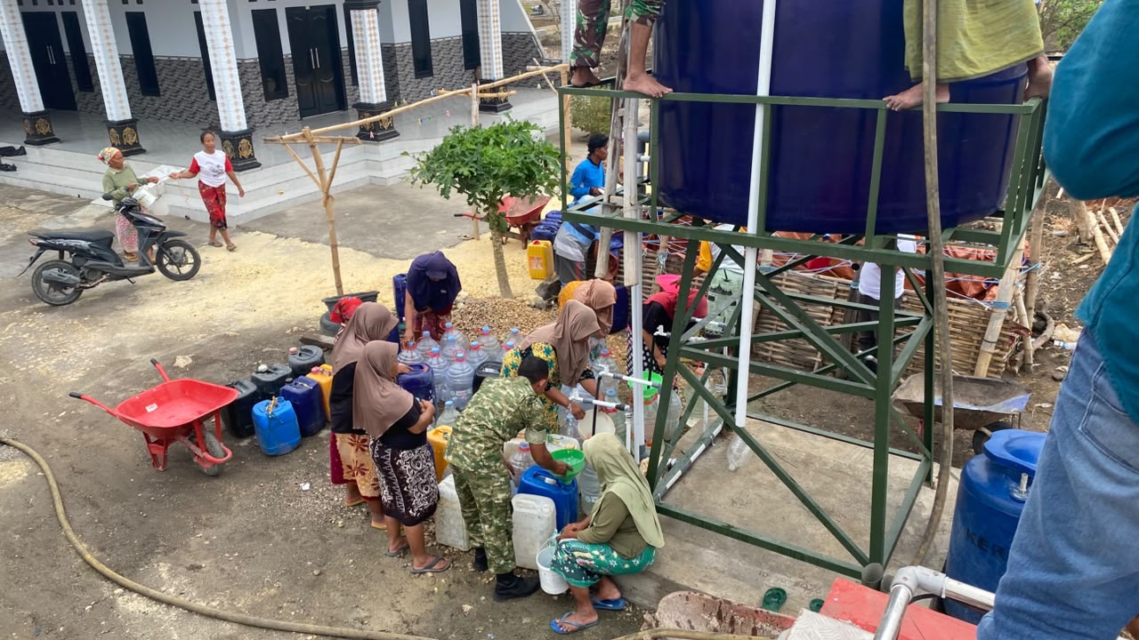 TMMD ke-130 Berikan Solusi Kekurangan Air Bersih di Kotalon TMMD ke-130 Berikan Solusi Kekurangan Air Bersih di Kotalon