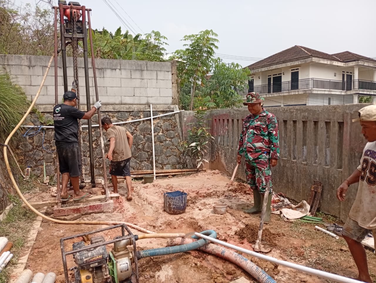 TMMD ke-130 Kodim 0603/Lebak Sediakan Sumur Bor di Citorek Barat
