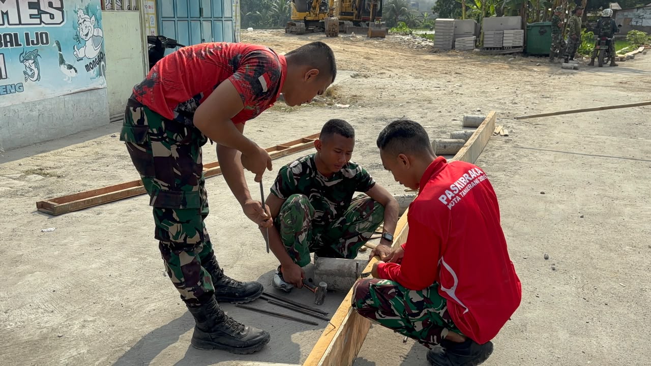 Langkah Pembangunan Infrastruktur TMMD ke-130 di Desa Sumur Bandung