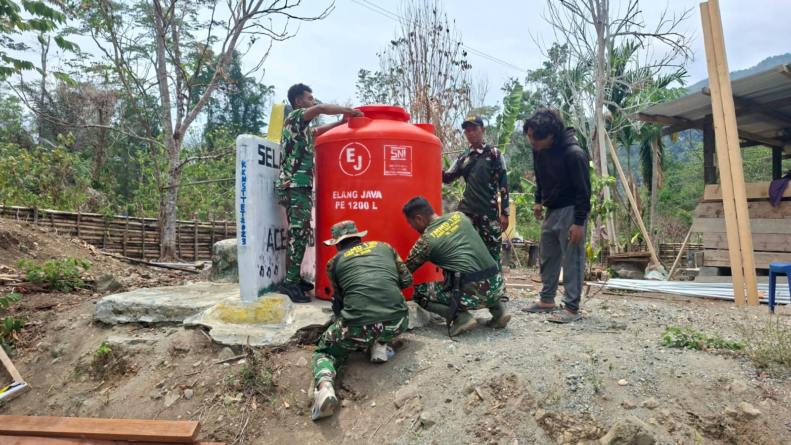 Warga Kampung Yamboi Segera Nikmati Manfaat Air Bersih Hasil TMMD Ke-130