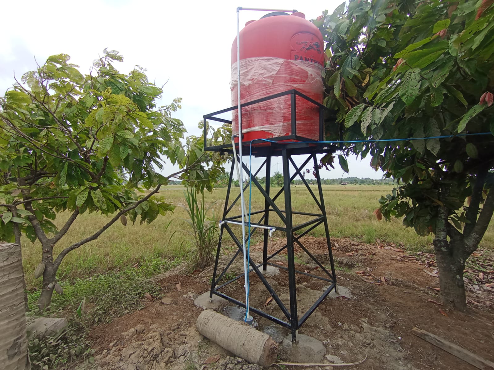 Tower Air Bersih Berdiri, Satgas TMMD ke-130 Kodim 0407/Kota Bengkulu Rampungkan Satu Titik Sumur Bor