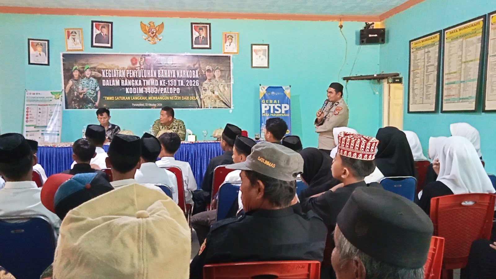 Satgas TMMD Perkuat Edukasi Masyarakat Parumpanai tentang Ancaman Narkoba