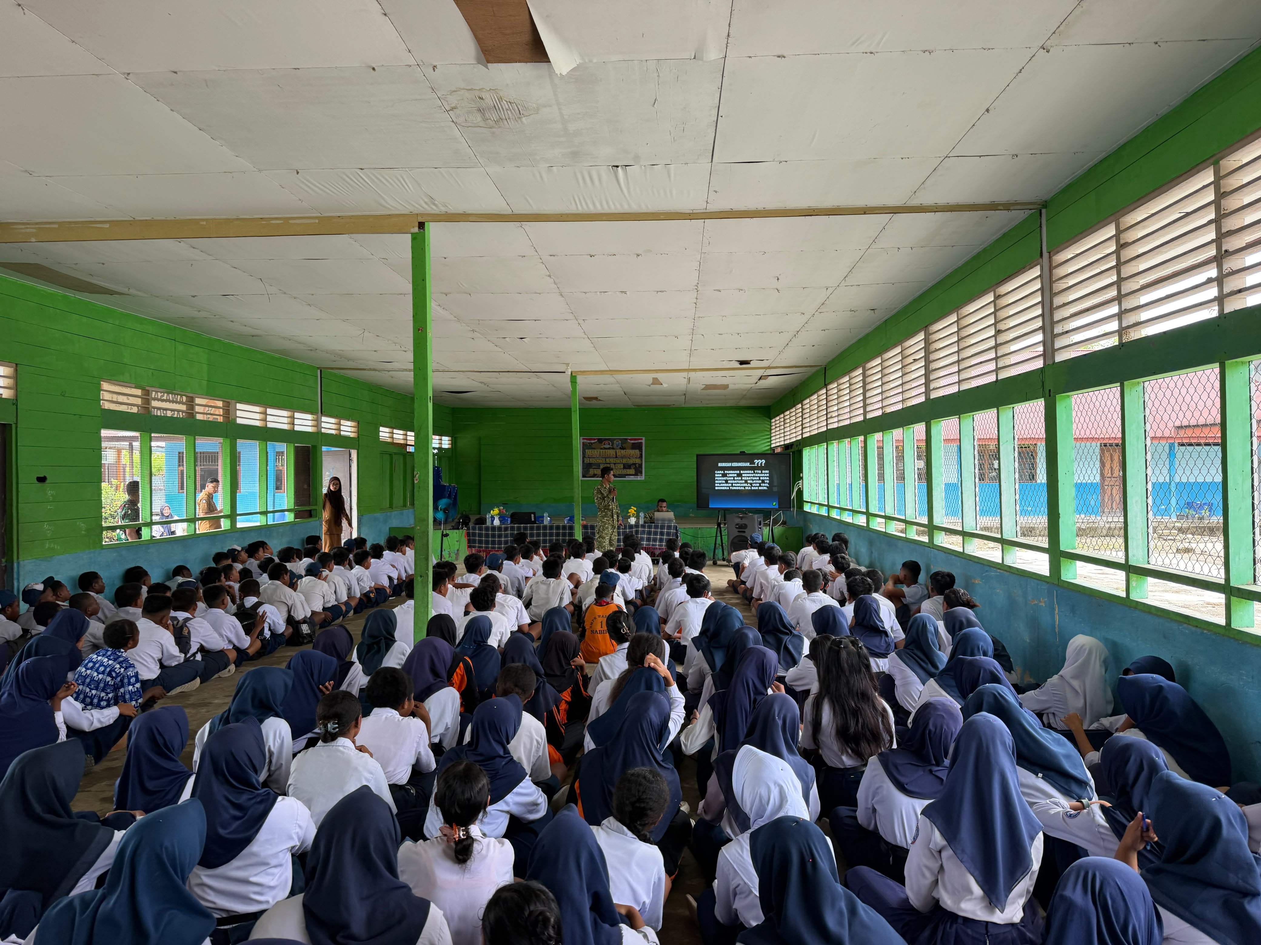 Pendidikan Karakter Pelajar dalam TMMD ke-130 lewat Penyuluhan Kebangsaan