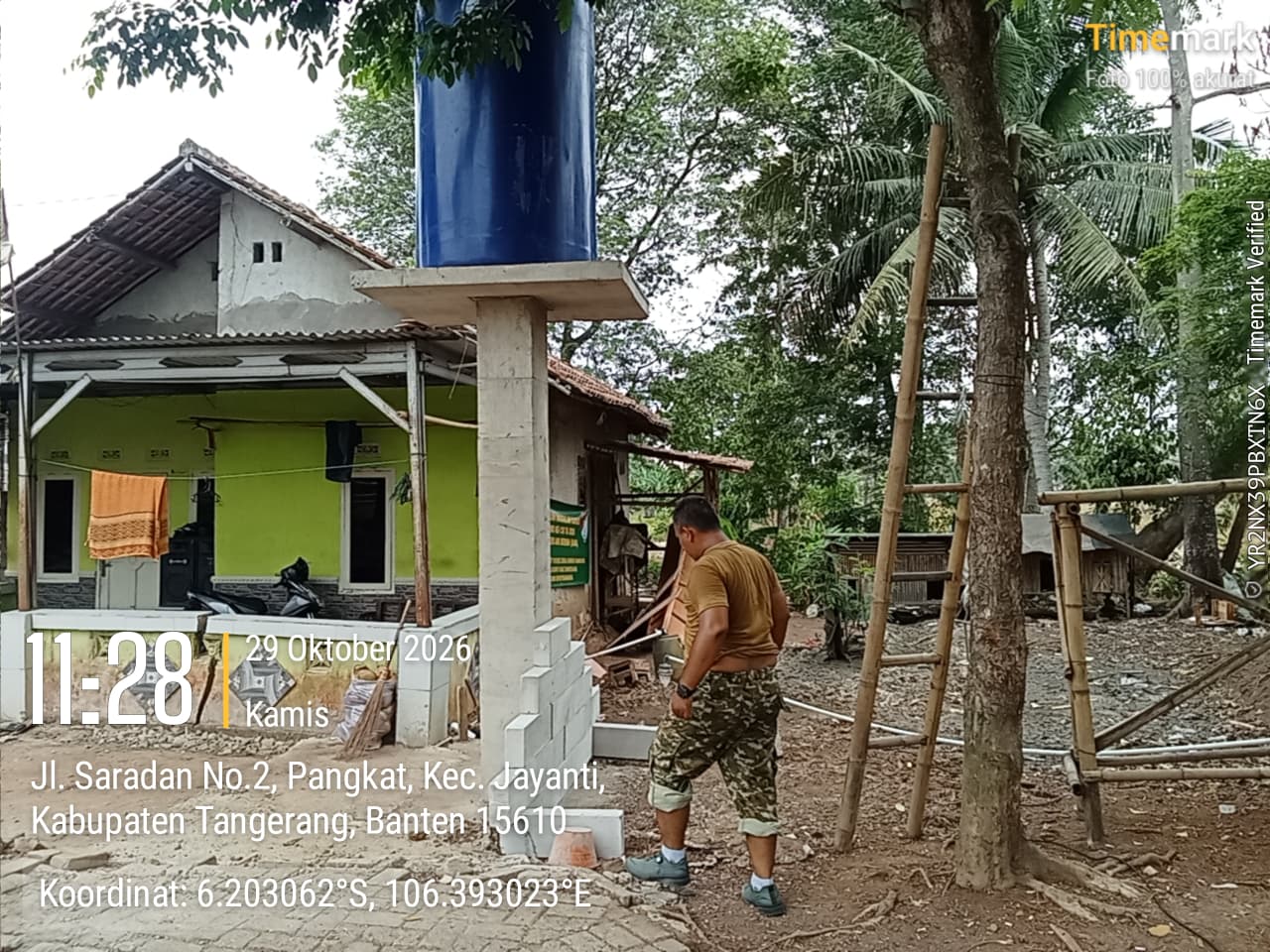Pembangunan Penampungan Air Bersih di Saradan Didukung Satgas TMMD ke-130