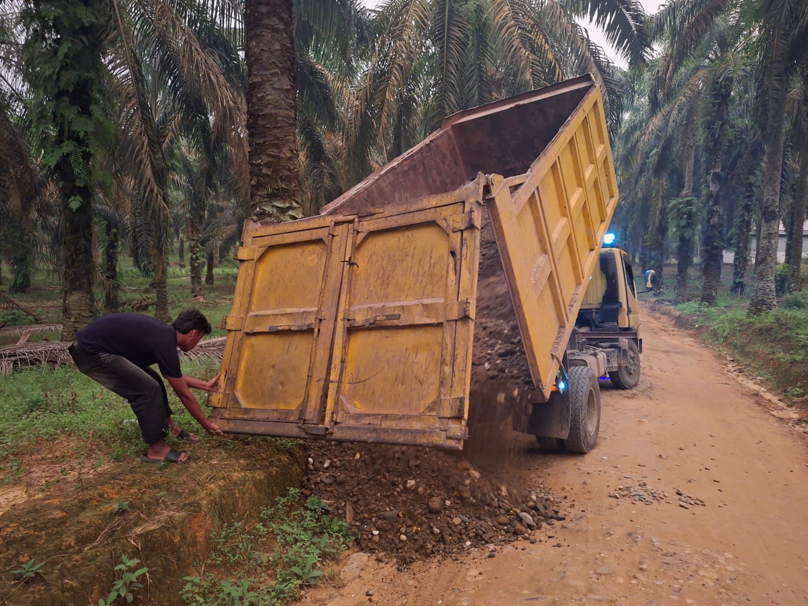 Optimasi Pembangunan Jalan Melalui Distribusi Material oleh Satgas TMMD