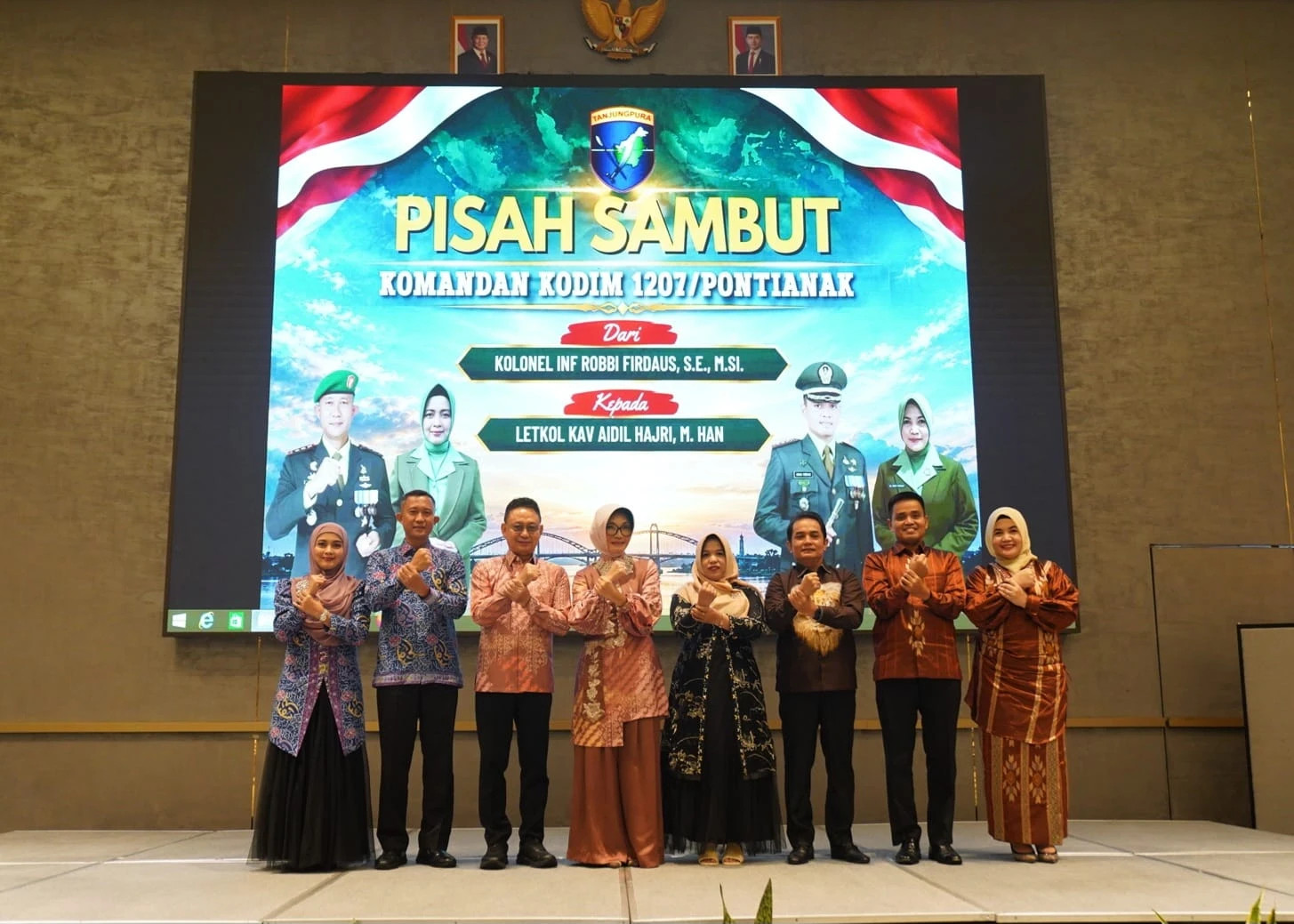 Wali Kota Apresiasi Sinergi Kodim 1207/Ptk, Sambut Dandim Baru Letkol Kav Aidil dan Lepas Kolonel Inf Robbi Firdaus