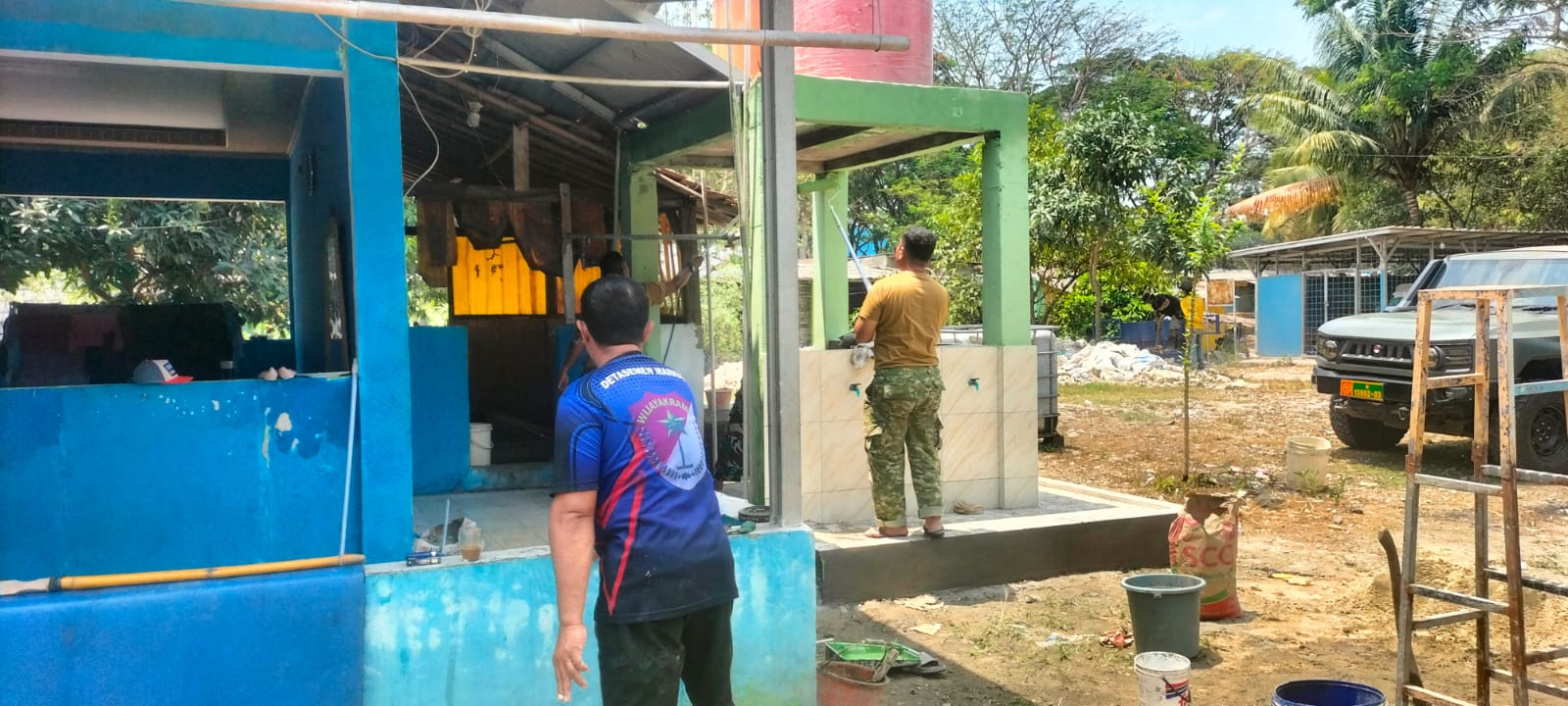 TNI Berkontribusi Dalam Penyediaan Air Bersih di Pondok Pesantren An-Naziyah