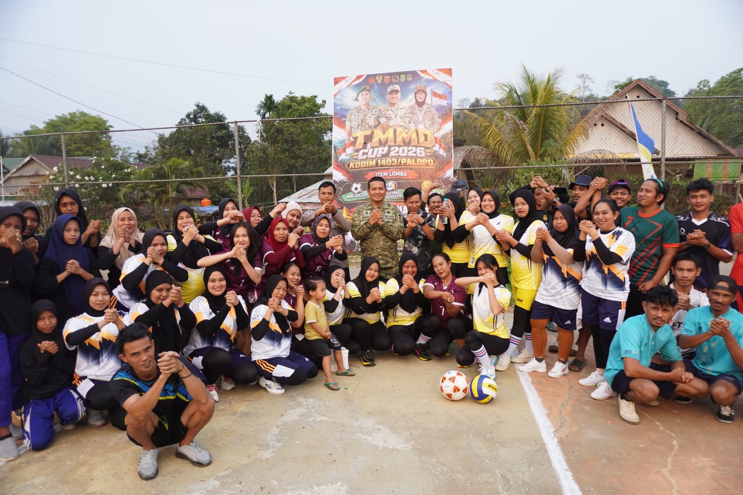 Desa Parumpanai Rayakan TMMD Cup, Kegiatan Olahraga yang Bersatu