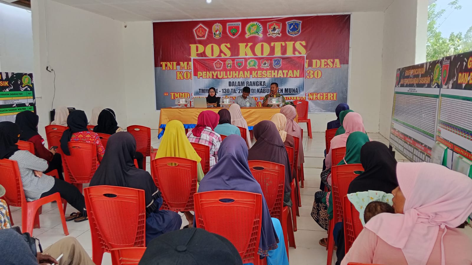 Satgas TMMD ke-130 Kodim 1416/Muna Bersama Dinkes Gelar Penyuluhan KB dan Pelayanan Kesehatan Gratis